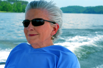 Mature Woman on Boat
